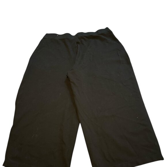 Max Studio London wide leg pants. Black pull-on pants with front pockets. 2X - Picture 2 of 4